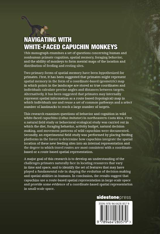 Achterkant van Navigating with White-Faced Capuchin Monkeys
