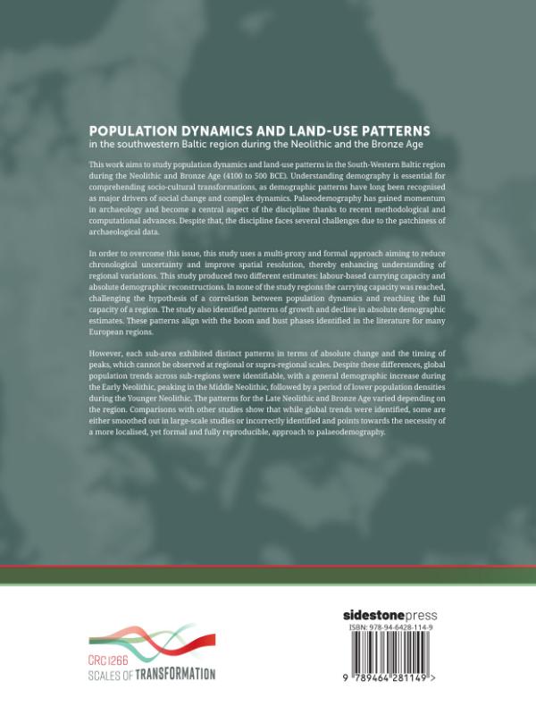 Achterkant van Population dynamics and land-use patterns in the southwestern Baltic region during the Neolithic and the Bronze Age