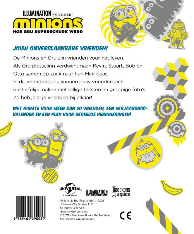 Achterkant van Minions: Mijn vriendenboek