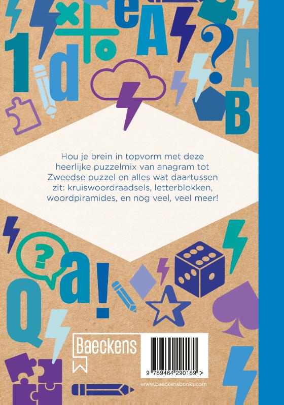 Achterkant van Woordpuzzels puzzelmix