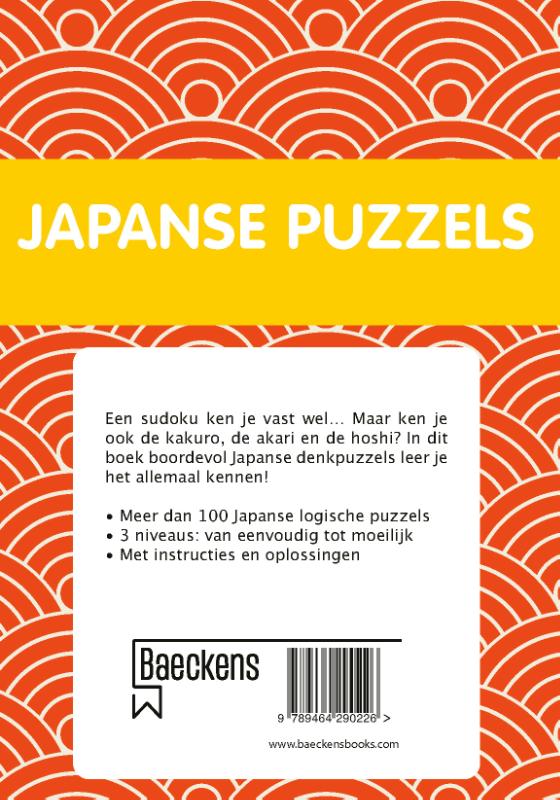 Achterkant van Japanse puzzels