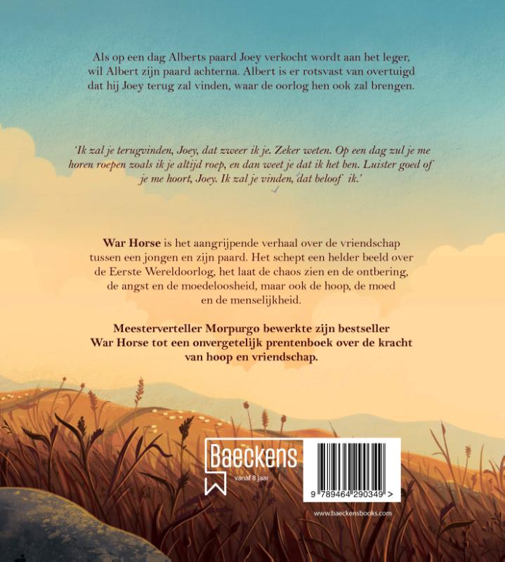 Achterkant van War horse [prentenboek]