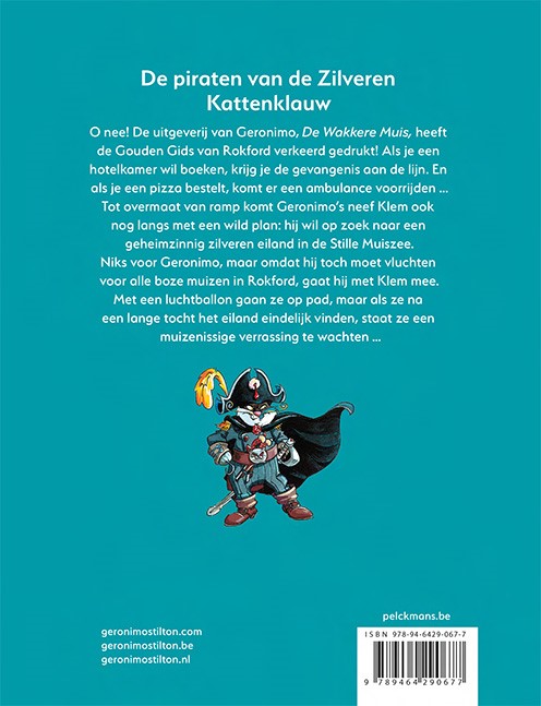 Achterkant van De piraten van de Zilveren Kattenklauw