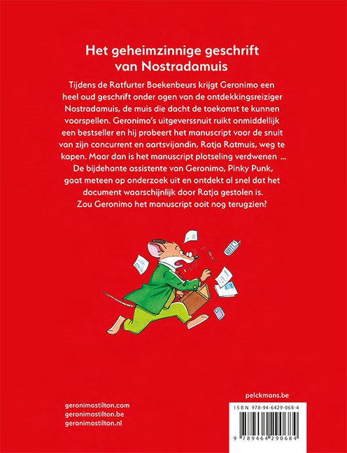 Achterkant van Het geheimzinnige geschrift van Nostradamuis