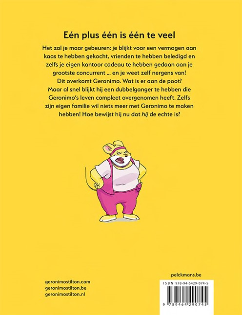 Achterkant van Eén plus één is één te veel