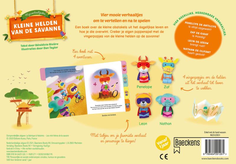 Achterkant van Kleine helden van de savanne