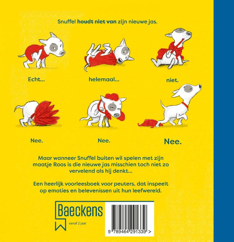 Achterkant van Snuffel en de rode jas