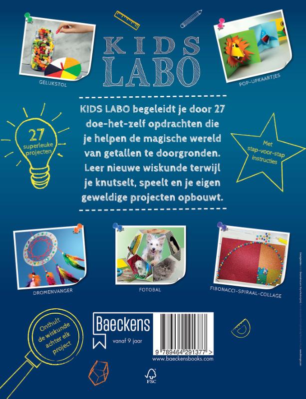 Achterkant van Kids Labo: Geweldige projecten voor jonge wiskundigen