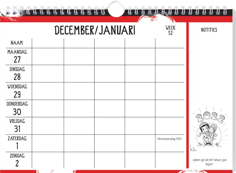 Achterkant van Liefde is…. Familieplanner - 2022