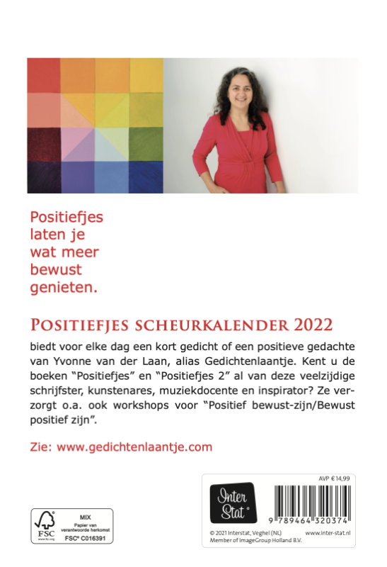 Achterkant van Positiefjes Scheurkalender - 2022