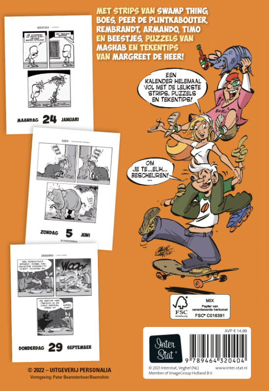 Achterkant van Jump stripkalender - 2022