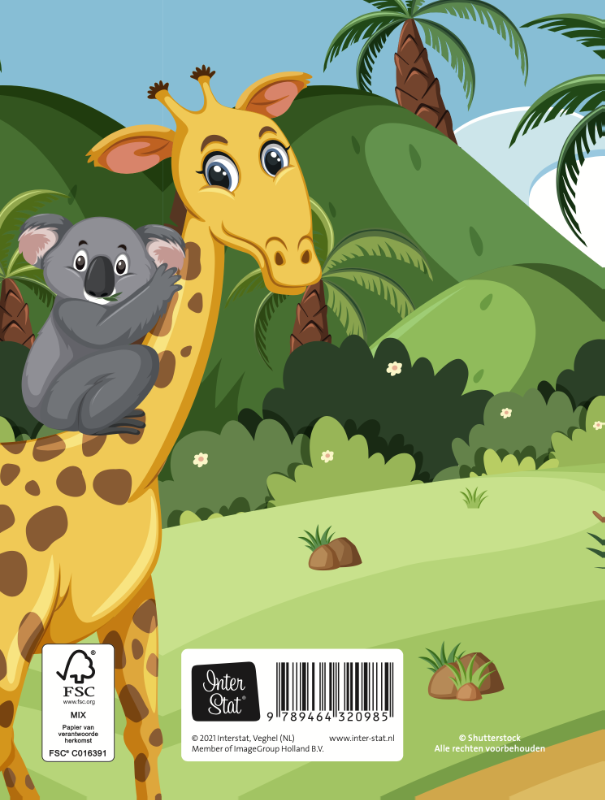 Achterkant van Vriendenboek - Jungle / Safari