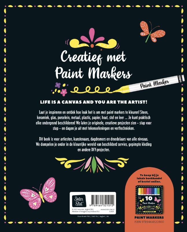 Achterkant van Creatief met Paint markers