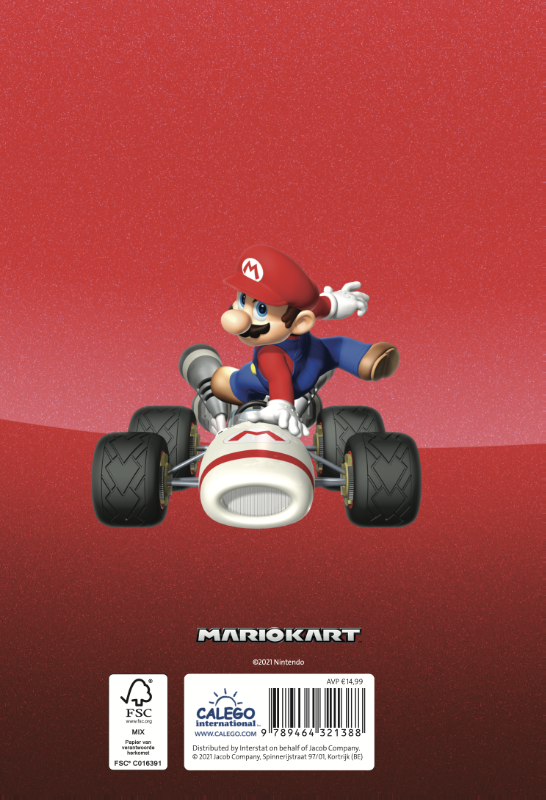 Achterkant van Mario Kart - Schoolagenda 2022/023