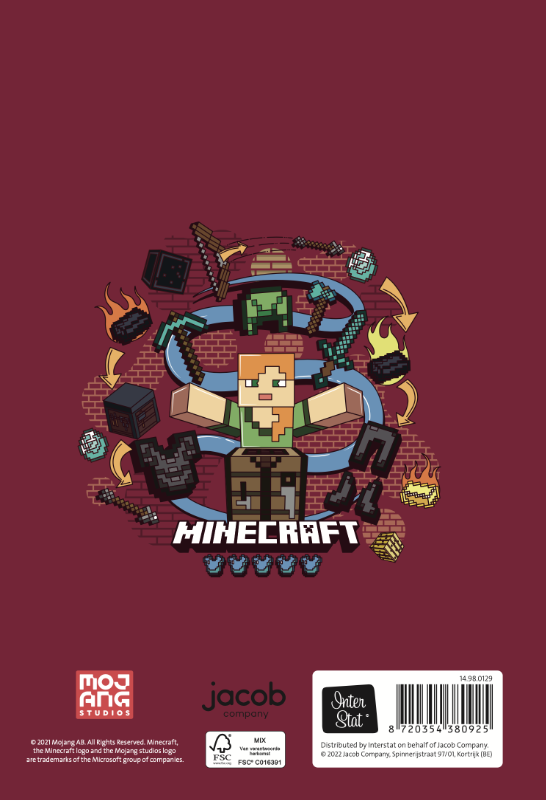 Achterkant van Minecraft - Schoolagenda 2022/2023