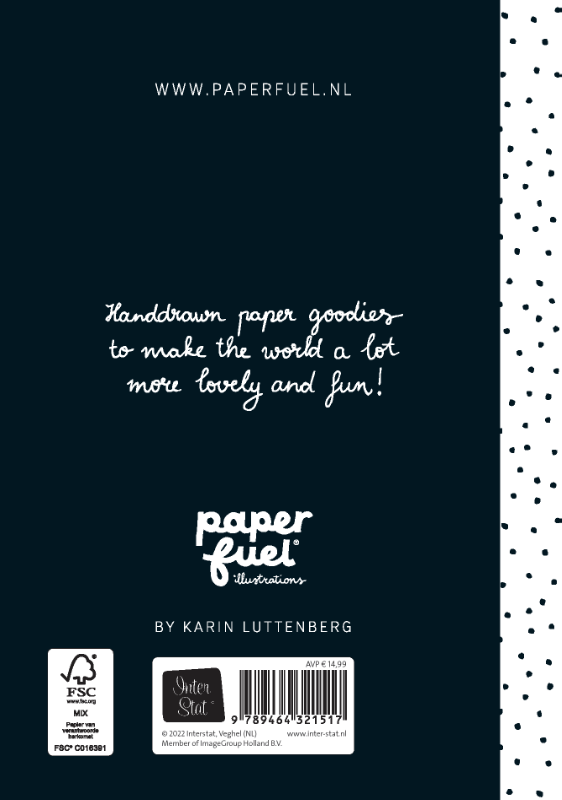 Achterkant van Paperfuel - Schoolagenda - 2022 -2023