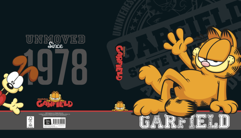Achterkant van Garfield los