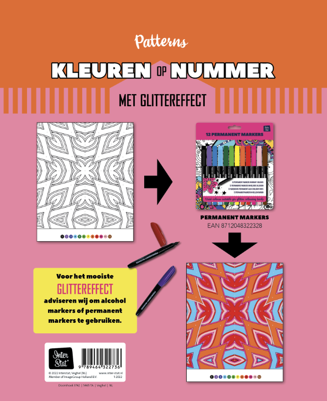 Achterkant van Kleuren op nummer - Patterns