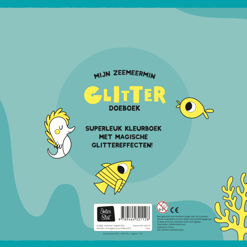 Achterkant van Mijn Zeemeermin Glitter Doeboek - (set van 4)
