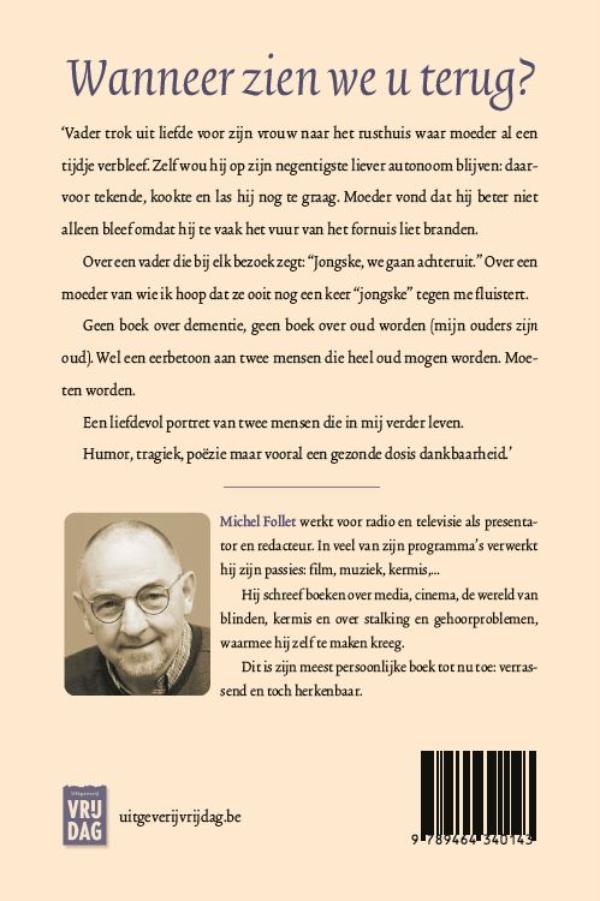 Achterkant van Wanneer zien wij u terug?
