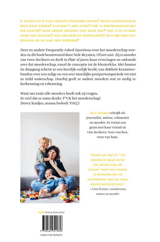 Achterkant van FAQ: het moederschap
