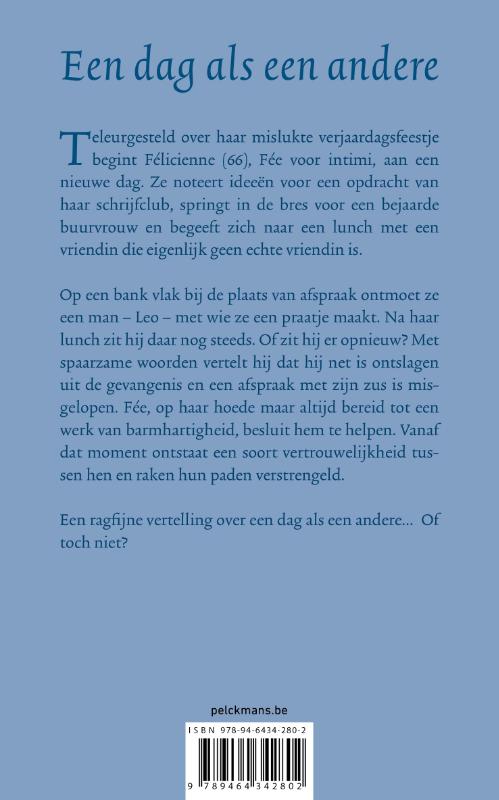 Achterkant van Een dag als een andere
