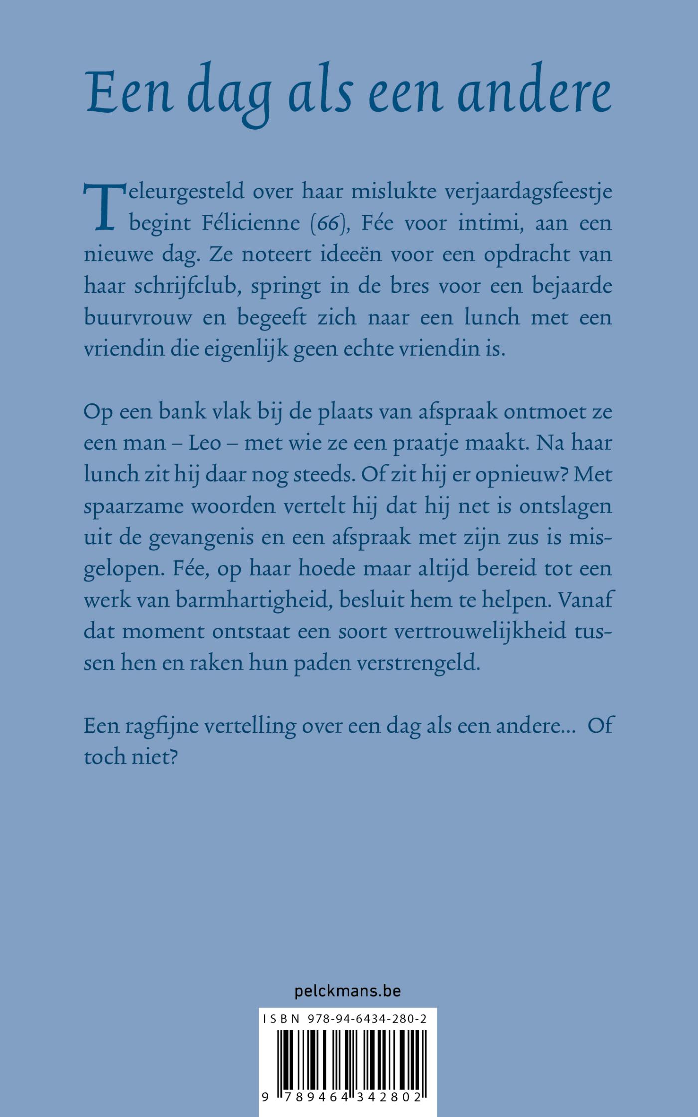 Achterkant van Een dag als een andere
