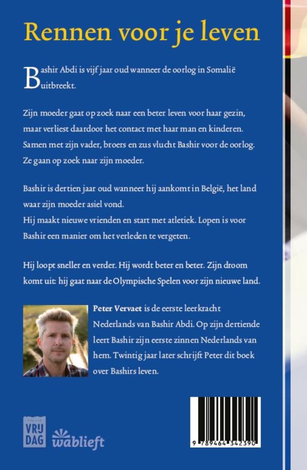 Achterkant van Rennen voor je leven
