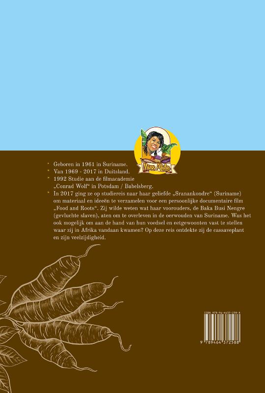Achterkant van Het Cassave kookboek