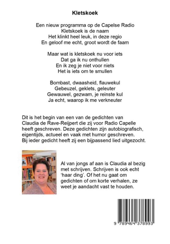 Achterkant van Gedichten op muziek