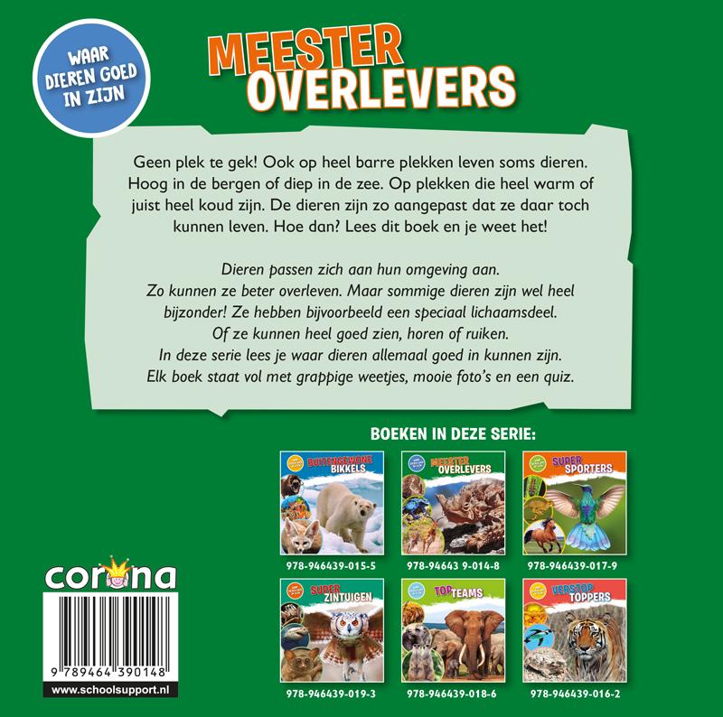 Achterkant van Meesteroverlevers