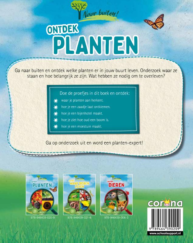 Achterkant van Ontdek planten