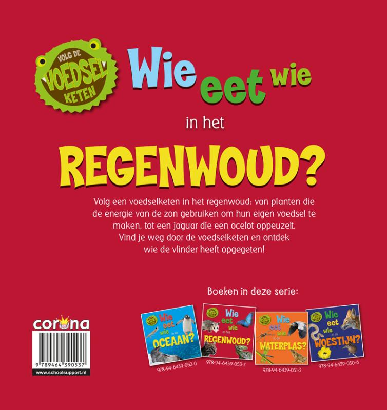 Achterkant van Wie eet wie in het regenwoud?