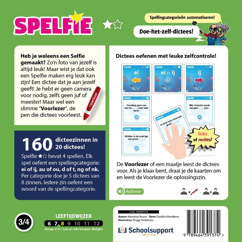 Achterkant van Spelfie groep 3-4