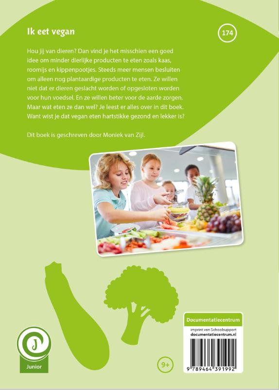 Achterkant van Ik eet vegan