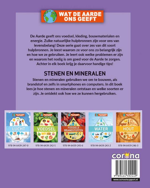 Achterkant van Stenen en mineralen