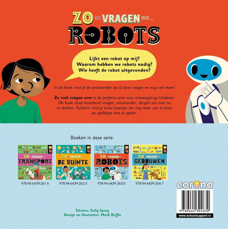 Achterkant van Zoveel vragen over robots
