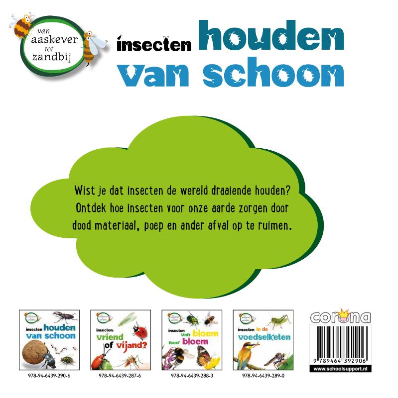 Achterkant van Insecten houden van schoon
