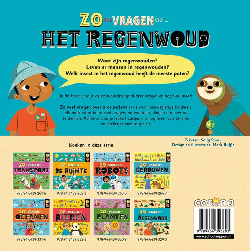 Achterkant van Zo veel vragen over het regenwoud