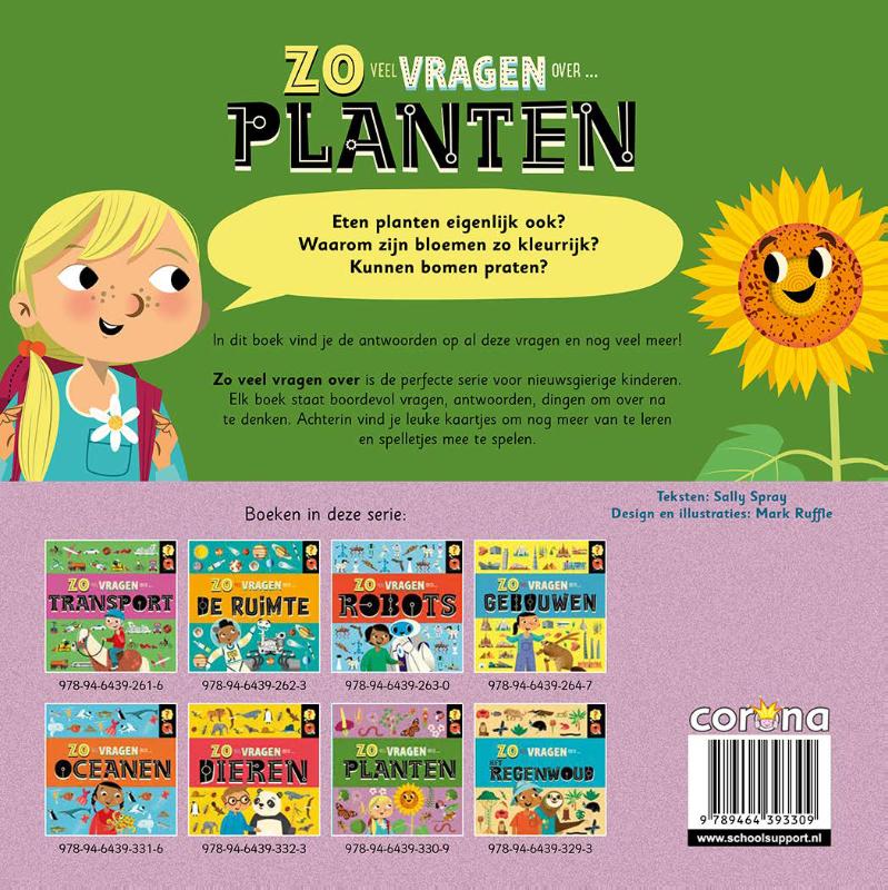 Achterkant van Zo veel vragen over planten
