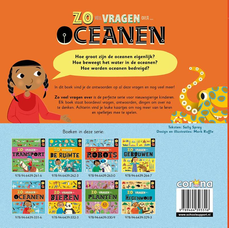 Achterkant van Zo veel vragen over oceanen