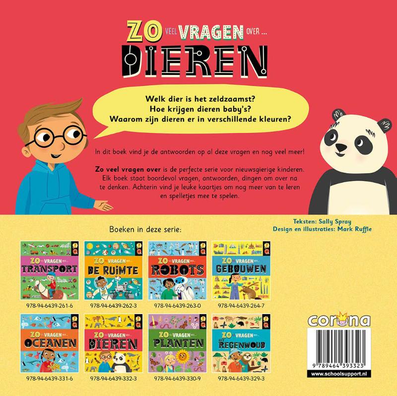 Achterkant van Zo veel vragen over dieren
