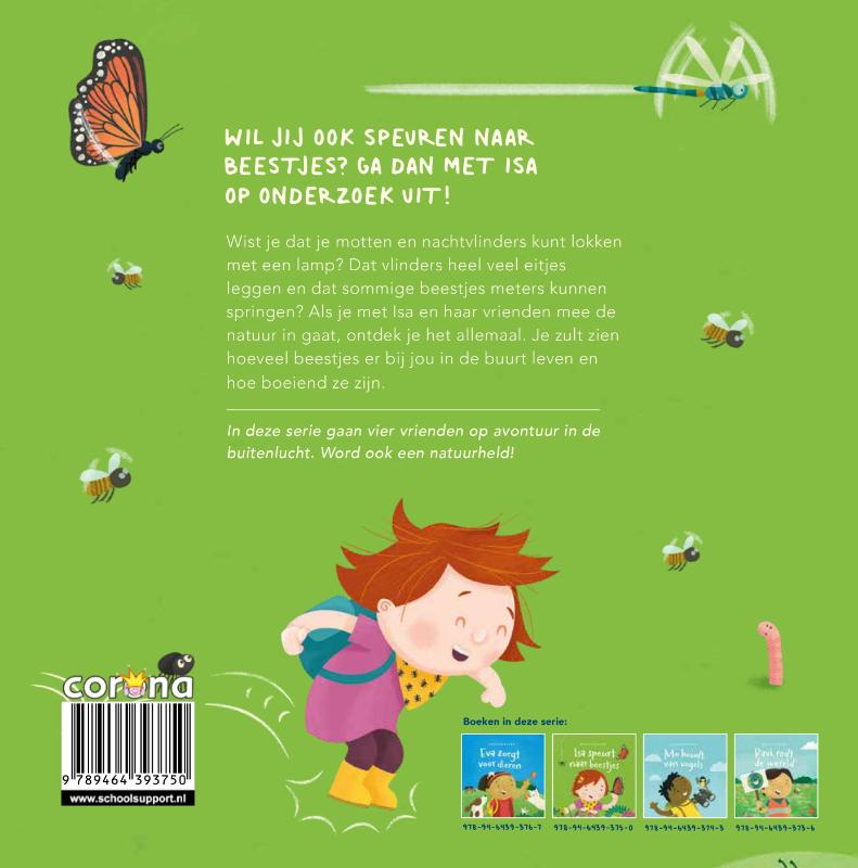 Achterkant van Isa speurt naar beestjes
