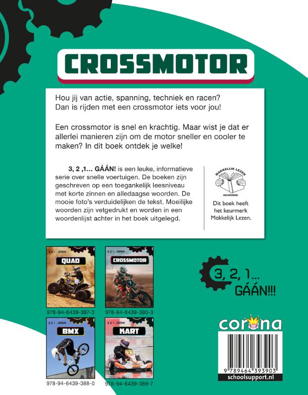 Achterkant van Crossmotor