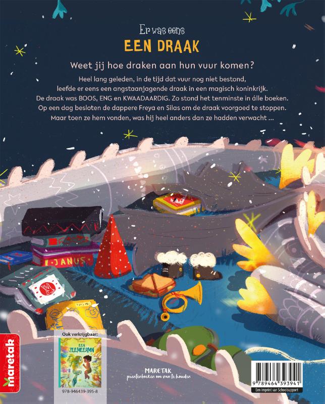 Achterkant van Er was eens een draak