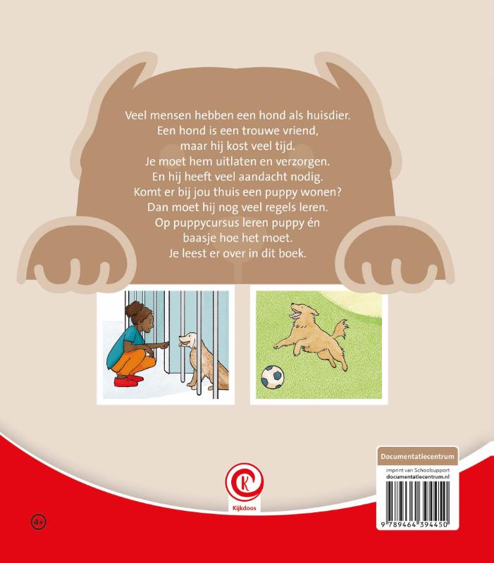 Achterkant van Hoera, een hond!