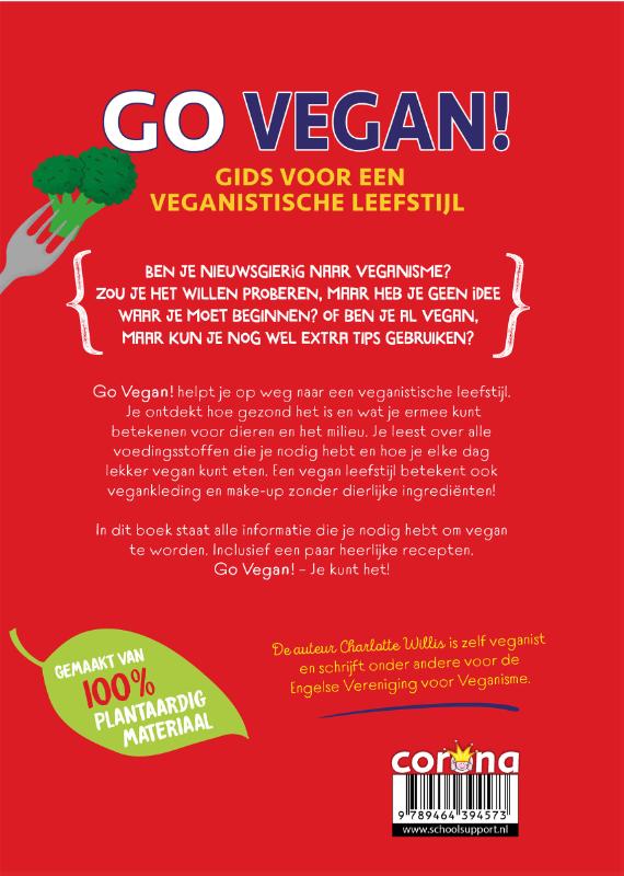 Achterkant van Go vegan!