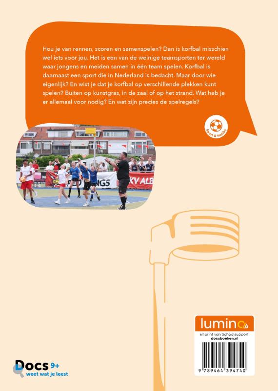 Achterkant van Korfbal