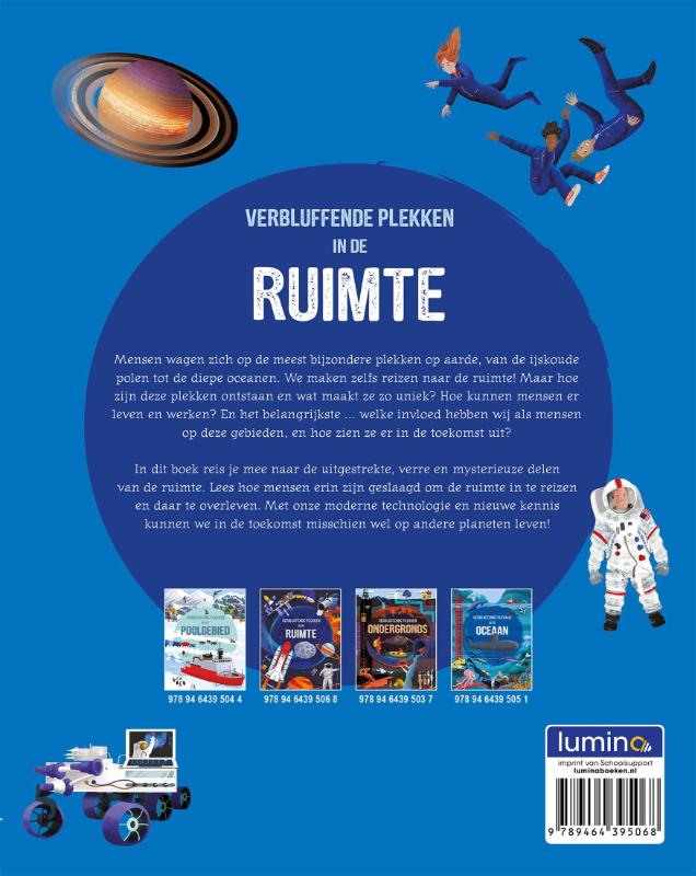 Achterkant van Verbluffende plekken in de ruimte