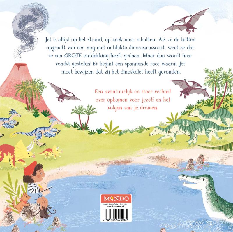 Achterkant van Jet en het dinoskelet